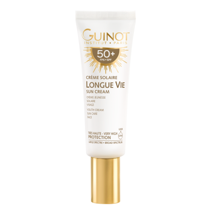 GUINOT Longue Vie Sun Face Cream spf 50+ 50 ml - Jauninamasis kremas nuo saulės veidui SPF 50+